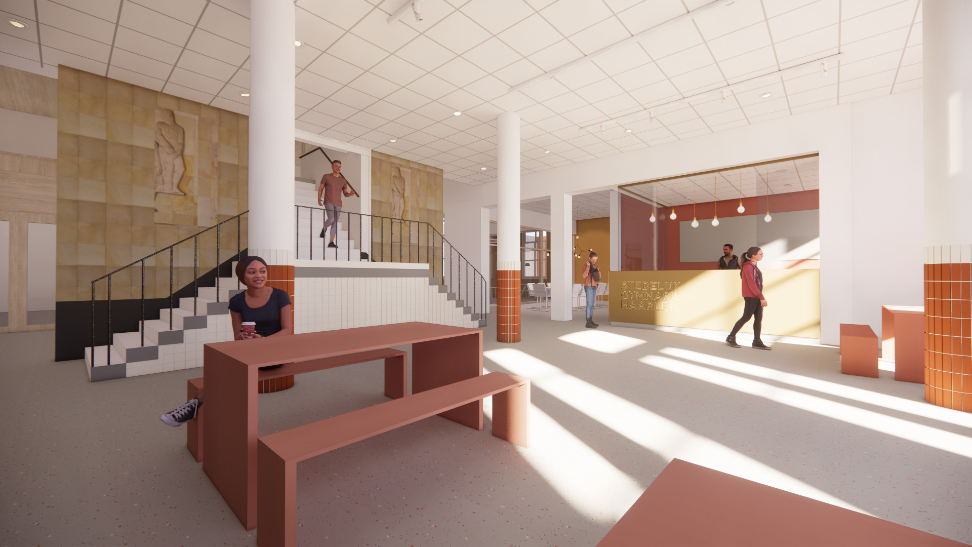 Impressie nieuwe duurzame leeromgeving Stedelijk Gymnasium Haarlem