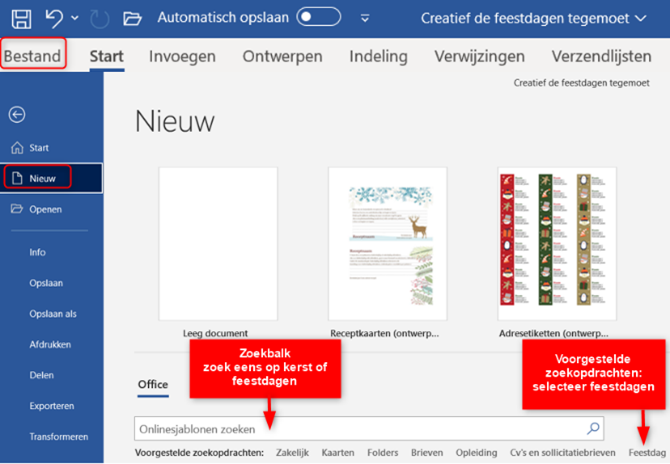 Let's Talk Microsoft Office 365 sjablonen voor de feestdagen_1